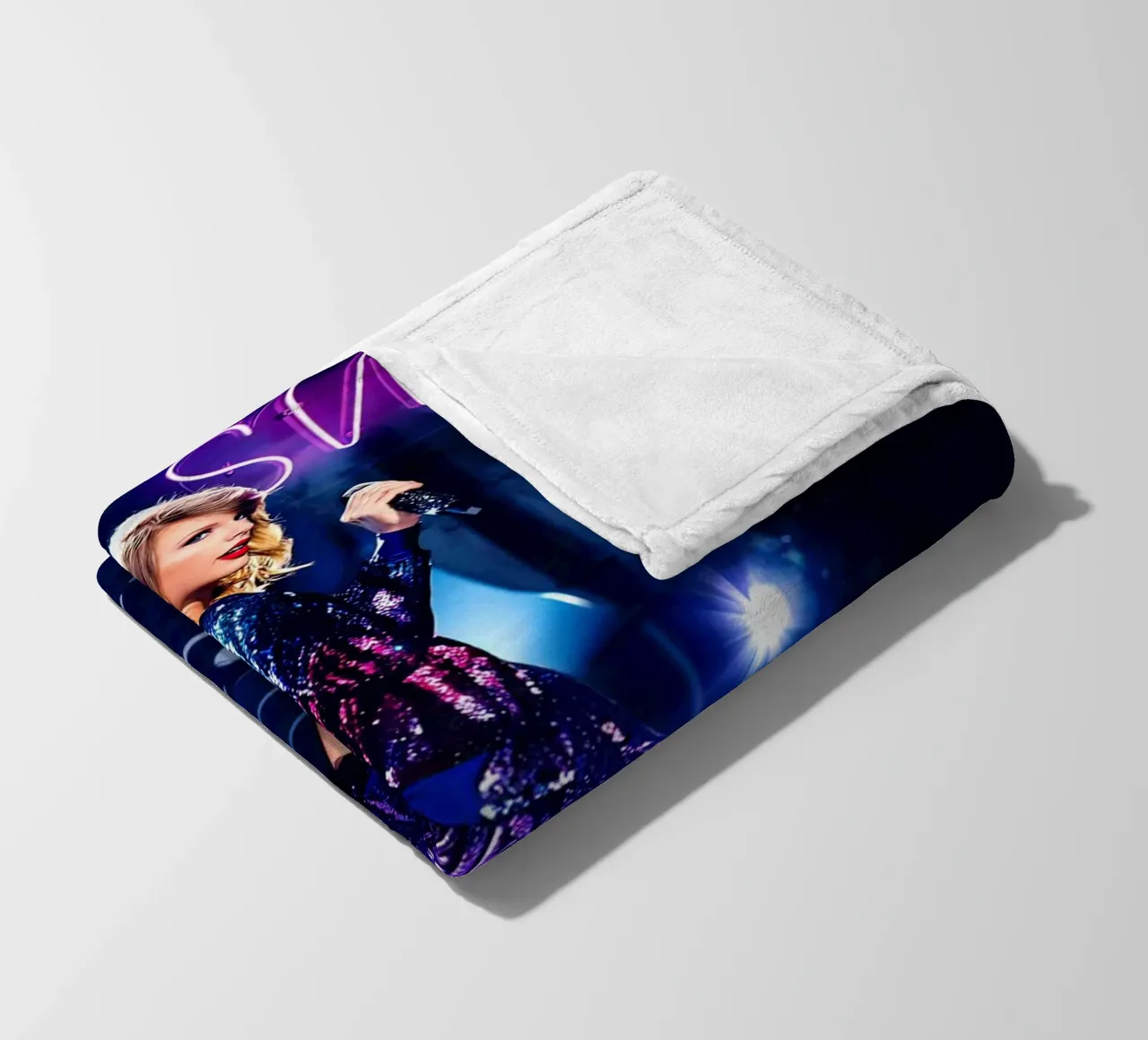 Taylor Swift al neon coperta in pile da shiners