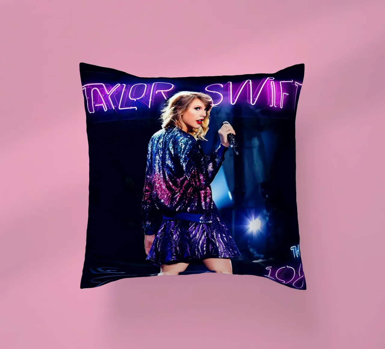 Taylor Swift al neon cuscino da shiners
