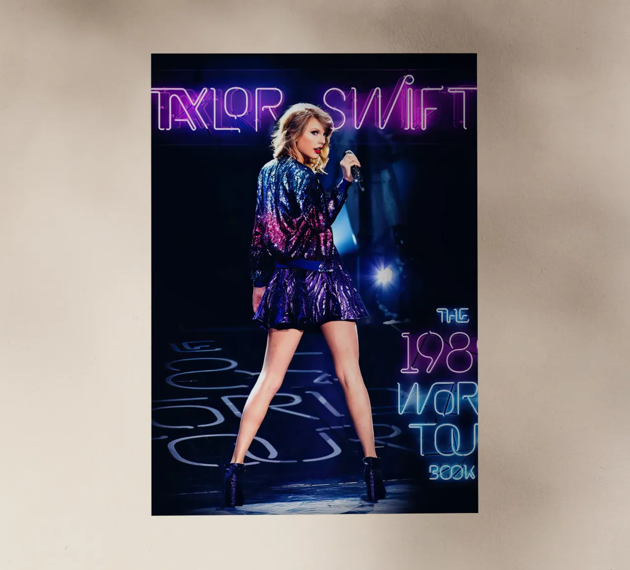 Taylor Swift al neon pellicola backlit da shiners