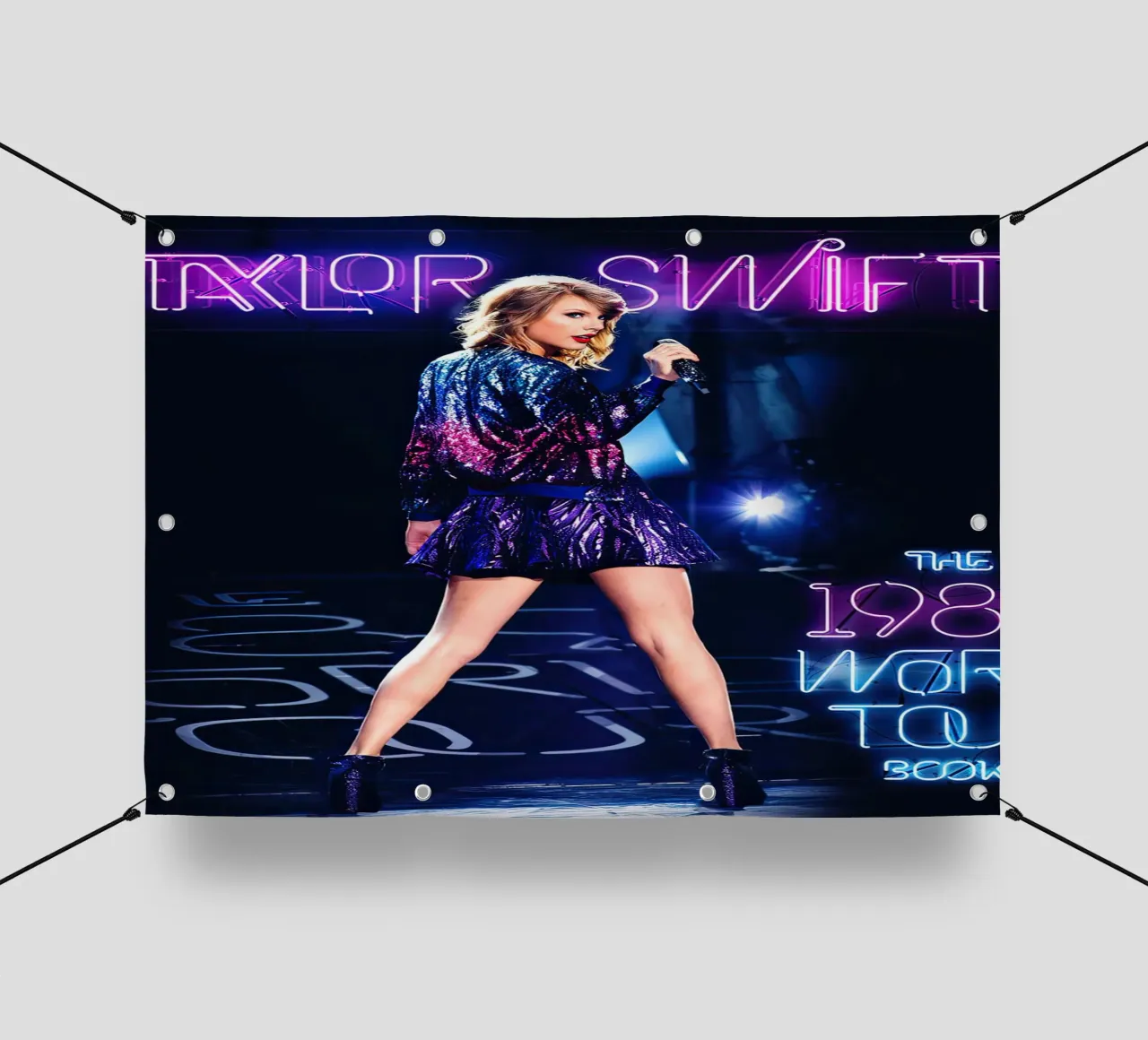 Taylor Swift al neon telo in pvc da shiners