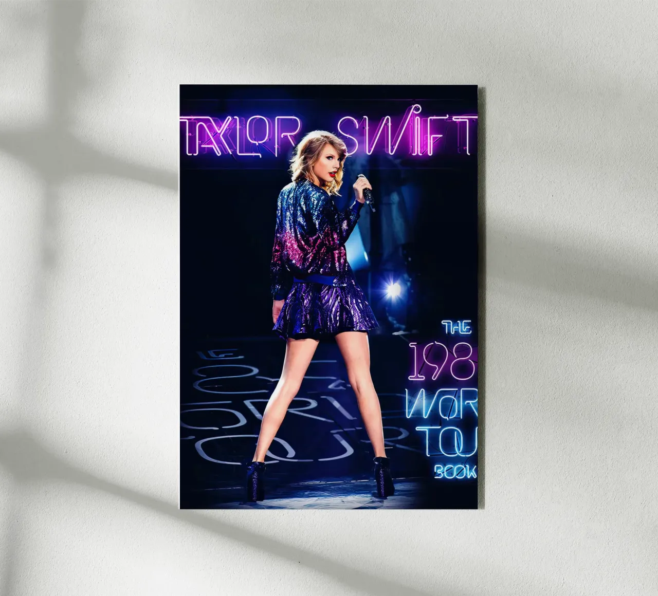 Taylor Swift al neon alluminio dibond da shiners