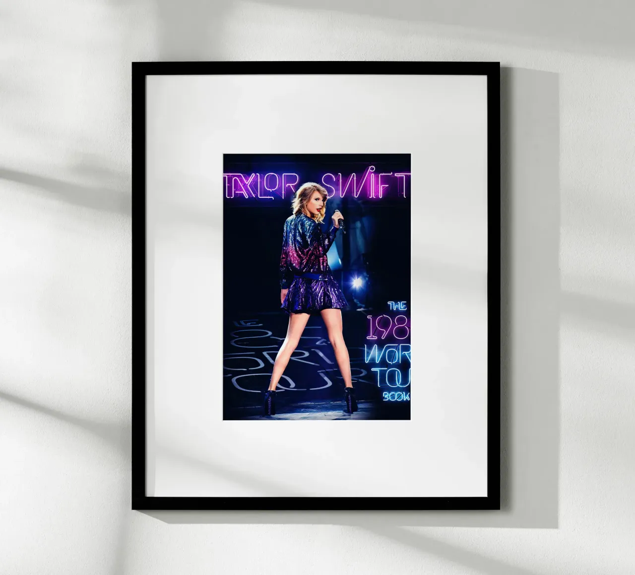 Taylor Swift al neon poster con telaio in plastica da shiners