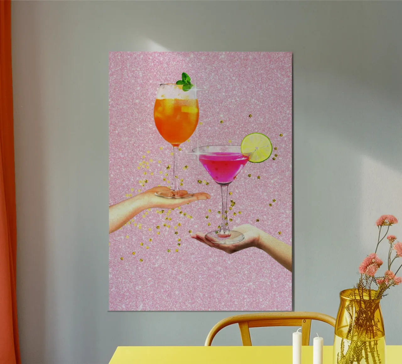 Cocktail party poster con telaio in alluminio da Athene Fritsch