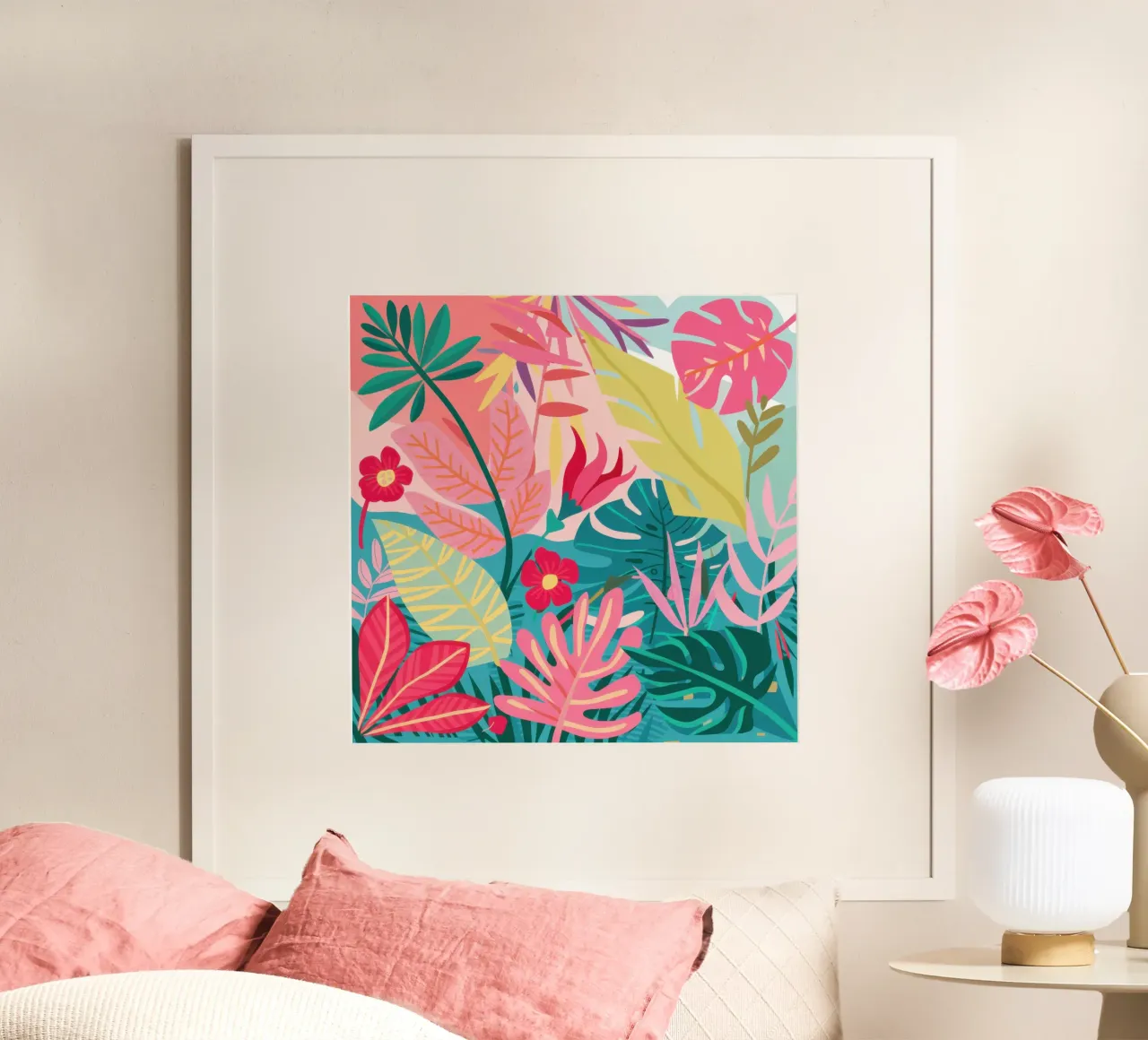 Lebendiges Dschungeldach Poster von Enter Bloom