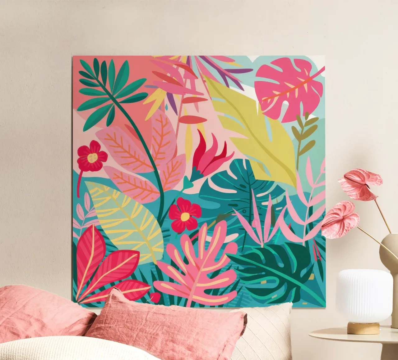 Lebendiges Dschungeldach Poster von Enter Bloom