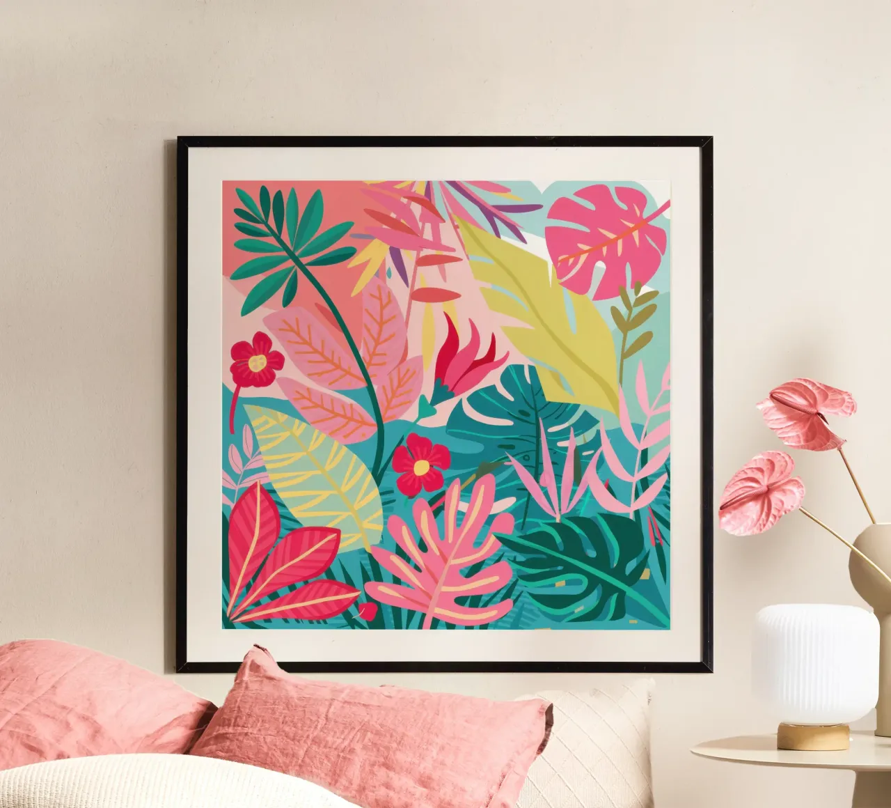 Lebendiges Dschungeldach Poster von Enter Bloom