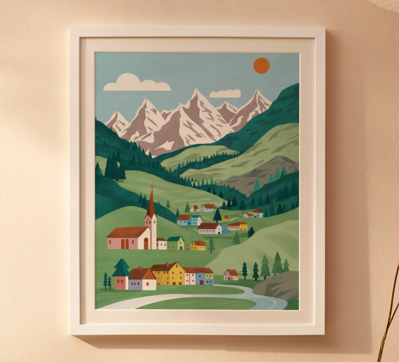 Tranquilla valle alpina poster da Moon Revolver