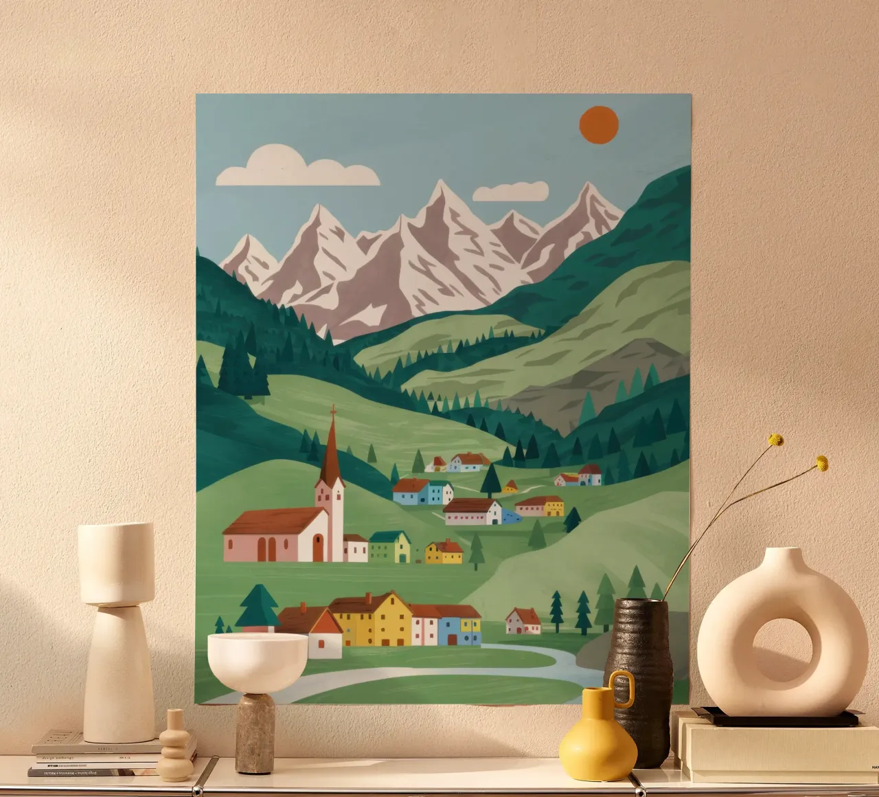 Tranquilla valle alpina poster da Moon Revolver