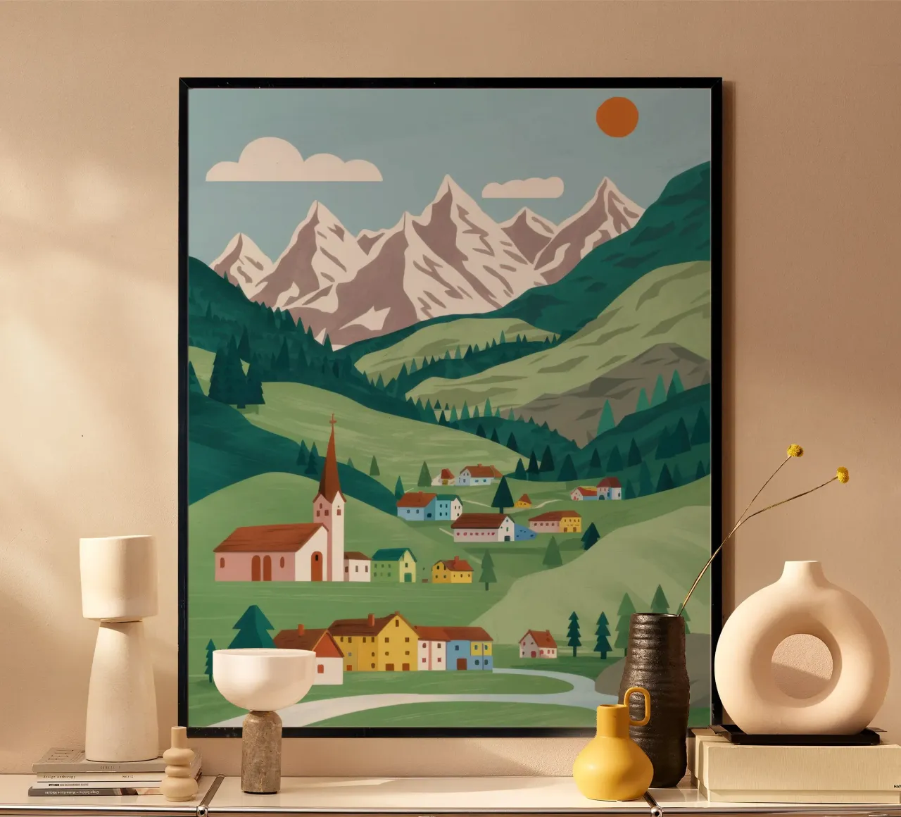 Tranquilla valle alpina poster da Moon Revolver