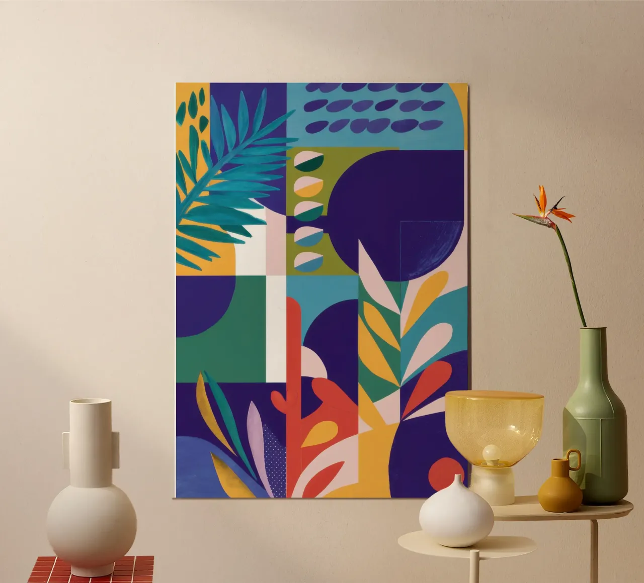 Equilibrio geometrico delle forme poster con telaio in plastica da Sure Paint