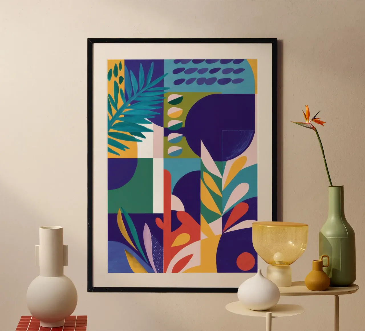 Equilibrio geometrico delle forme poster con telaio in plastica da Sure Paint