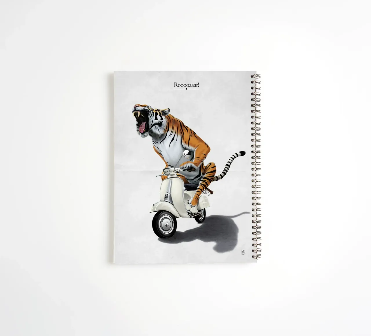 Rooooaaar! (Titled) spiral notebook by Rob Art | Illustration