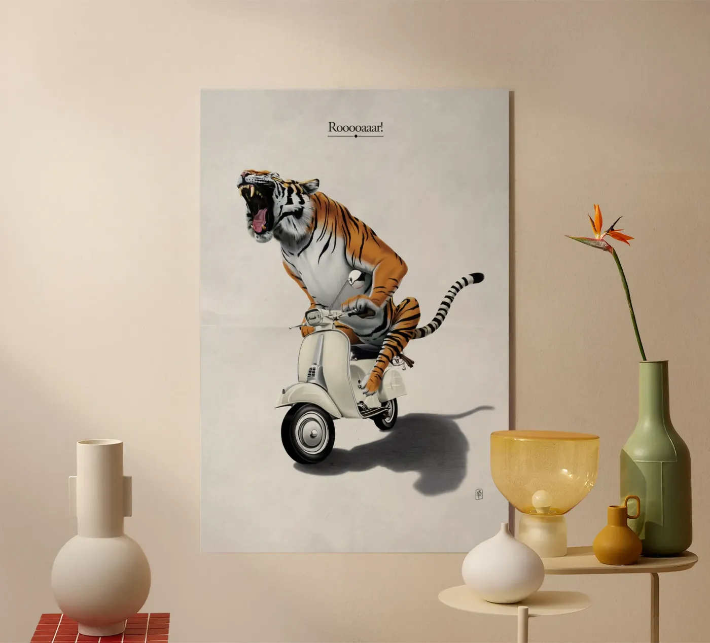 Rooooaaar! (Titled) plexiglass da Rob Art | Illustration