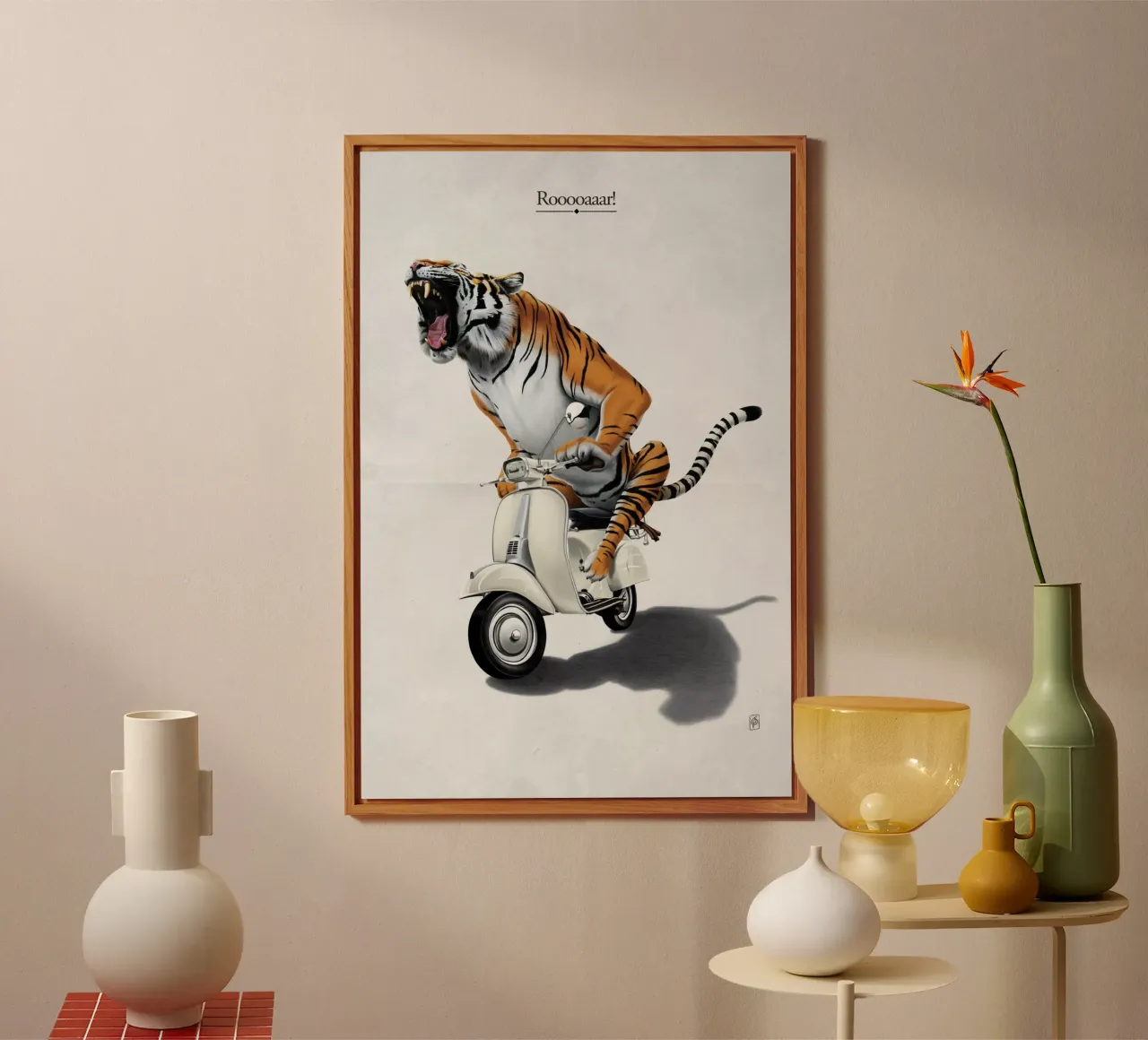 Rooooaaar! (Titled) alluminio dibond da Rob Art | Illustration