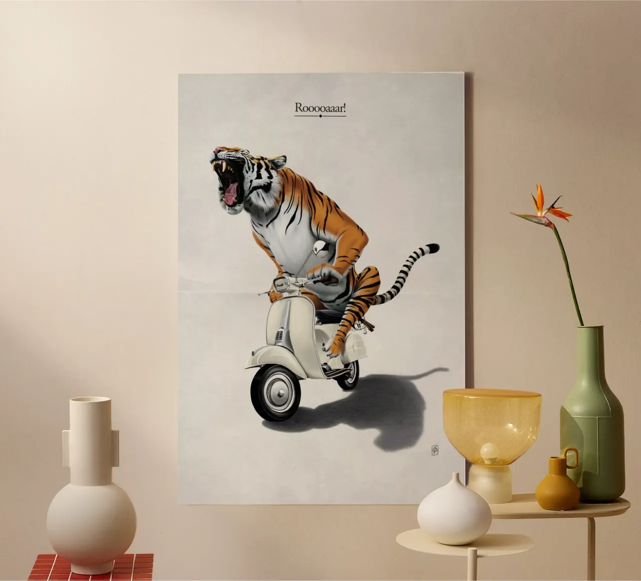 Rooooaaar! (Titled) tela da Rob Art | Illustration