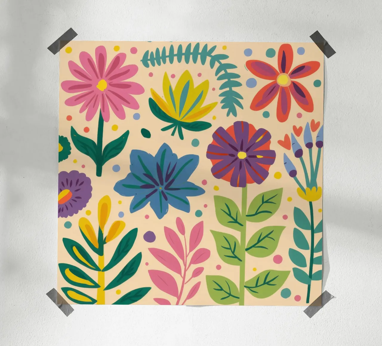 Semplice gioia in giardino poster con telaio in legno da Orchid Patina