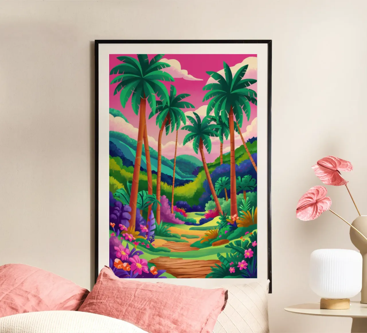 Sentiero per il paradiso poster con telaio in plastica da Enter Bloom