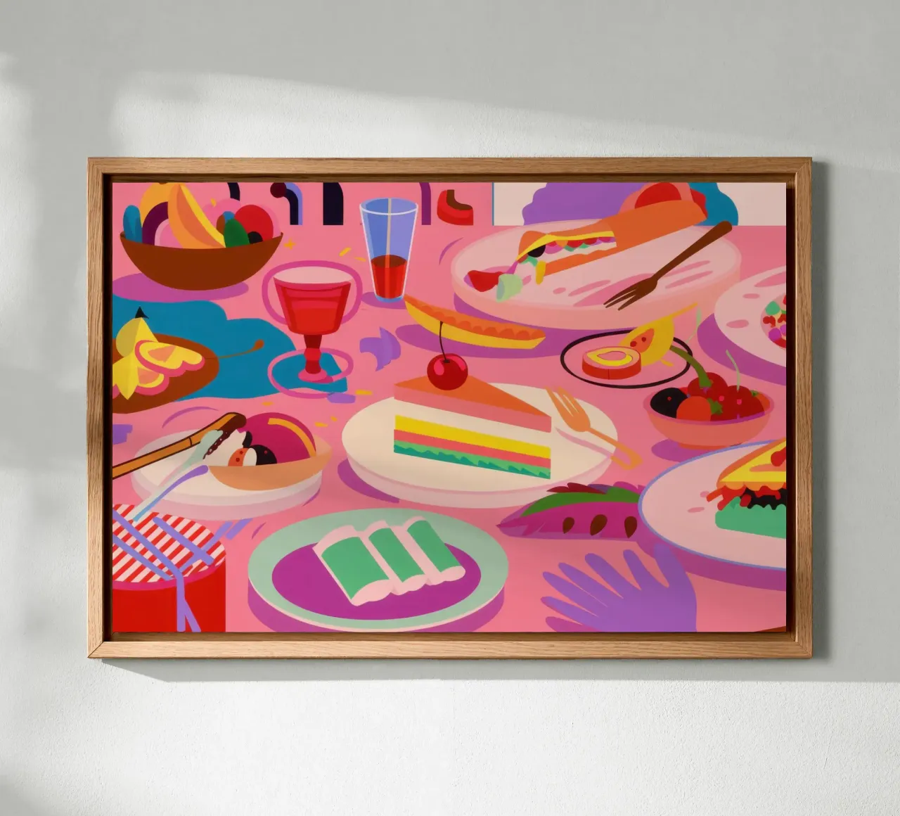 Bruisend sociaal feest canvas met Baklijst van Sure Paint