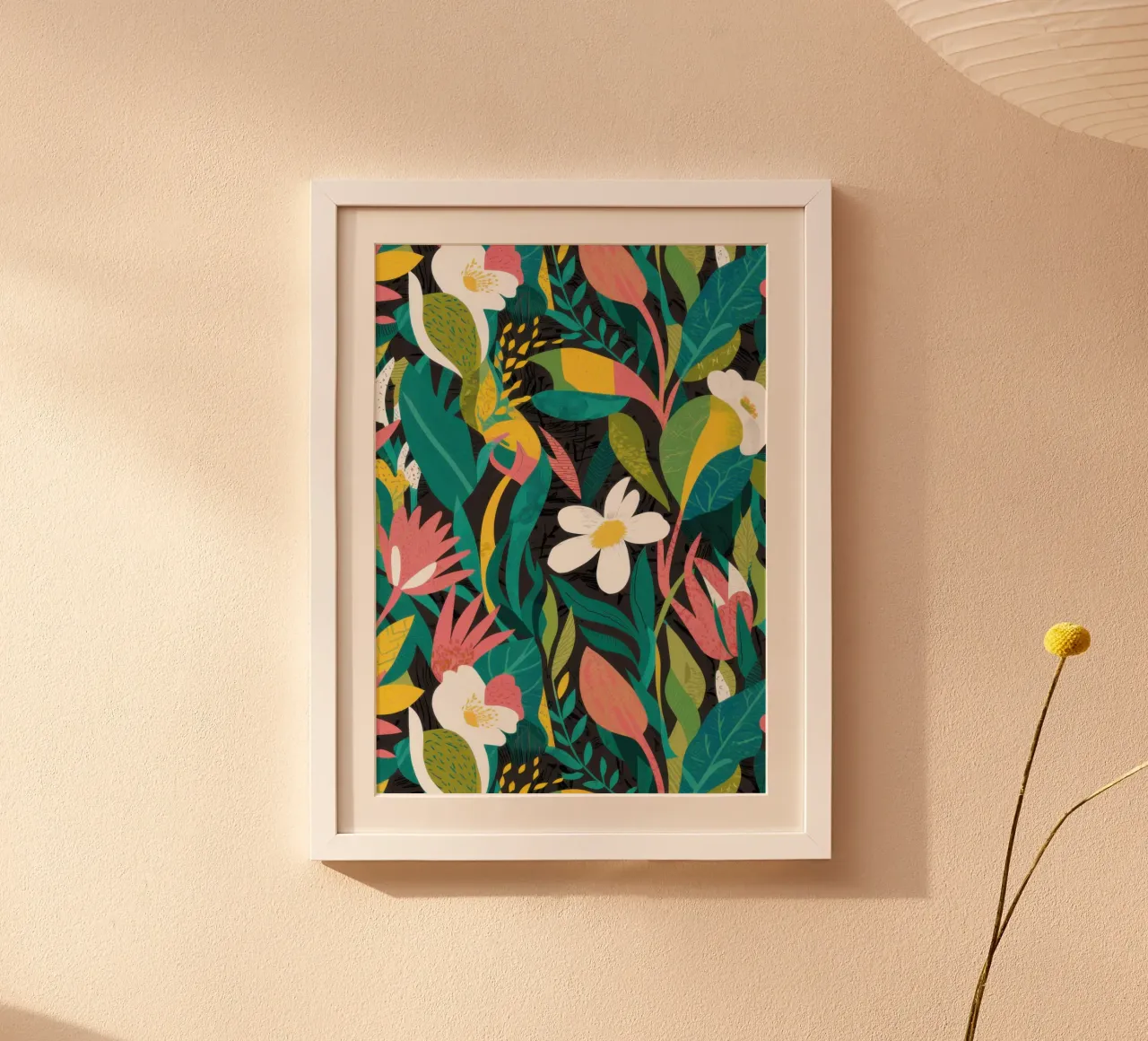 Plumeria Jungle Weave poster con telaio in plastica da Moon Revolver