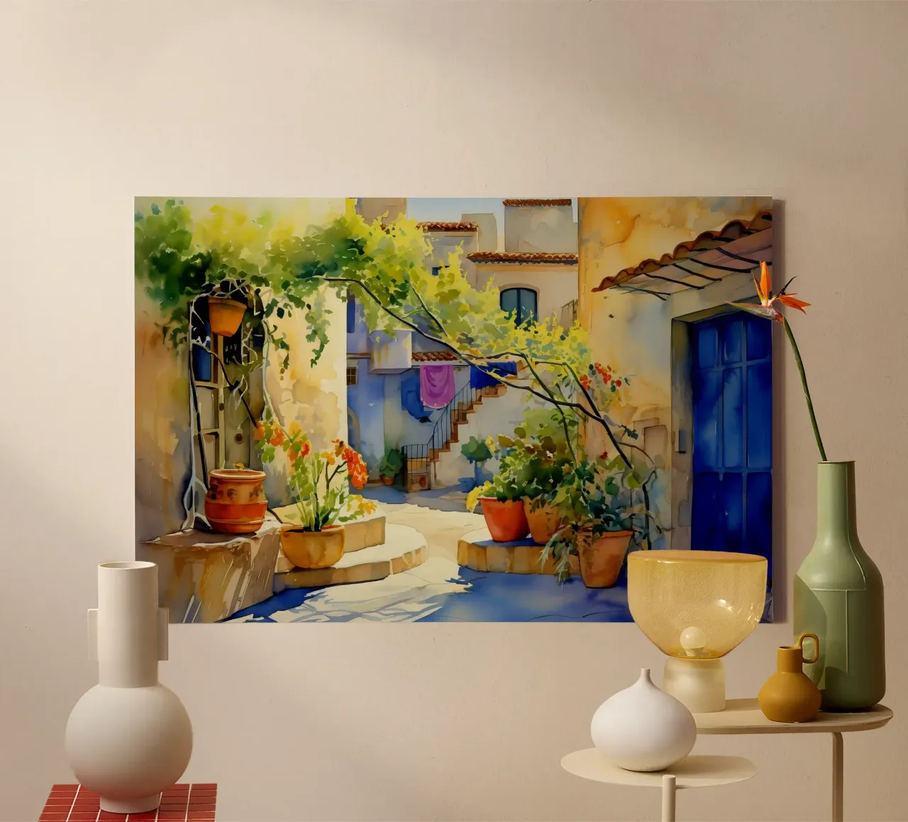 Greece tela con Cornice a cassetta da Artsy Bessy
