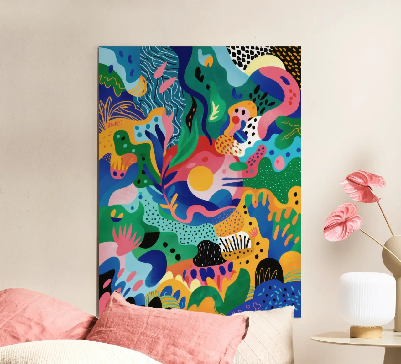 Carnevale delle forme poster con telaio in legno da Sure Paint