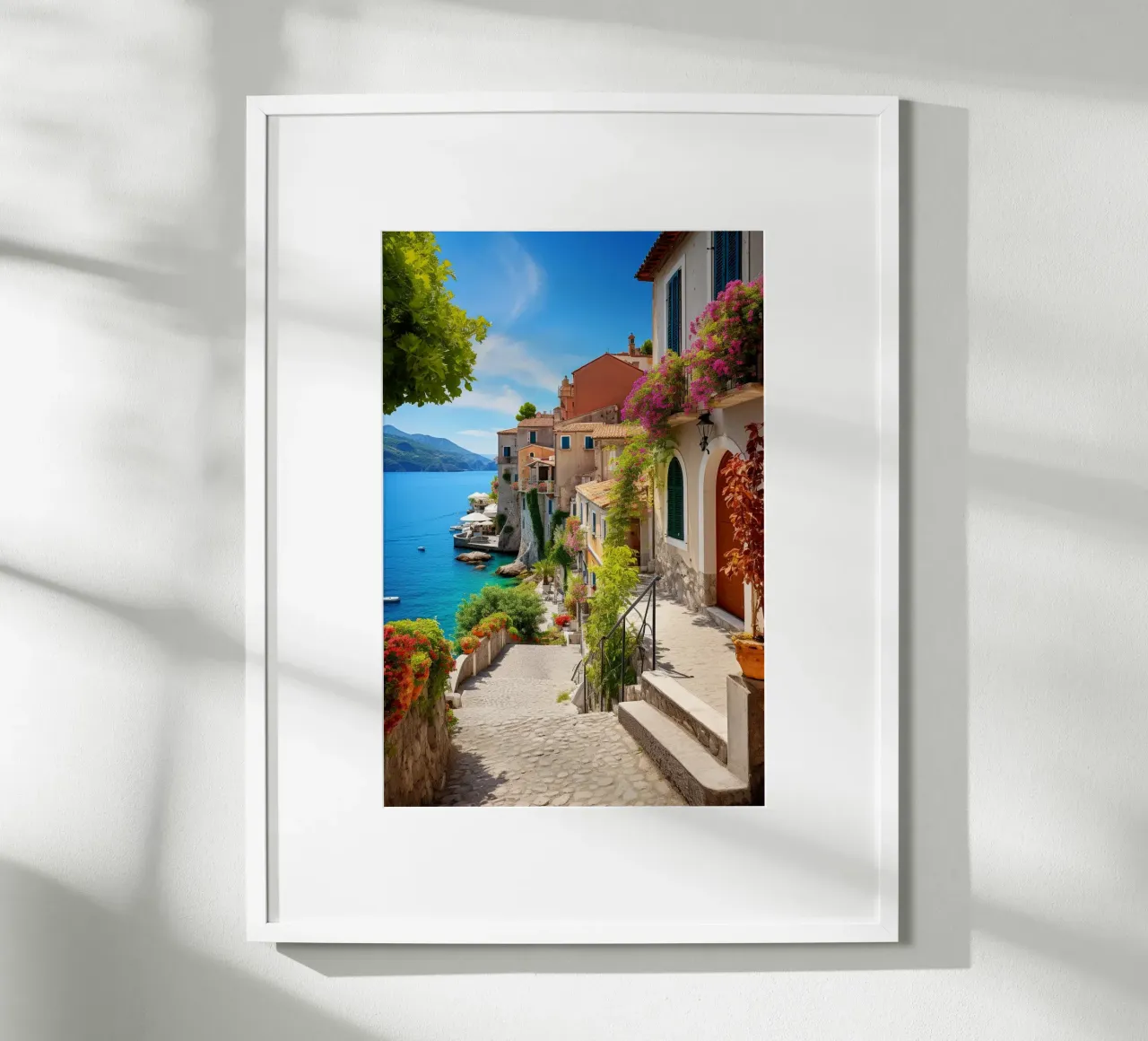Amalfi poster con telaio in legno da Artsy Bessy