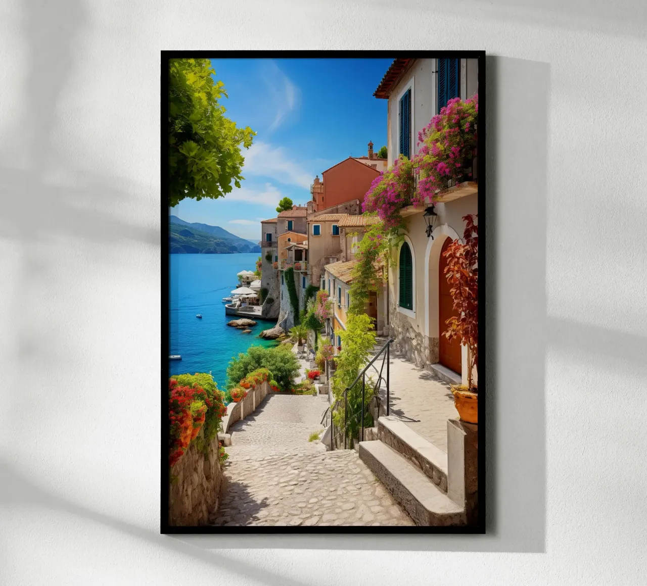 Amalfi poster con telaio in legno da Artsy Bessy