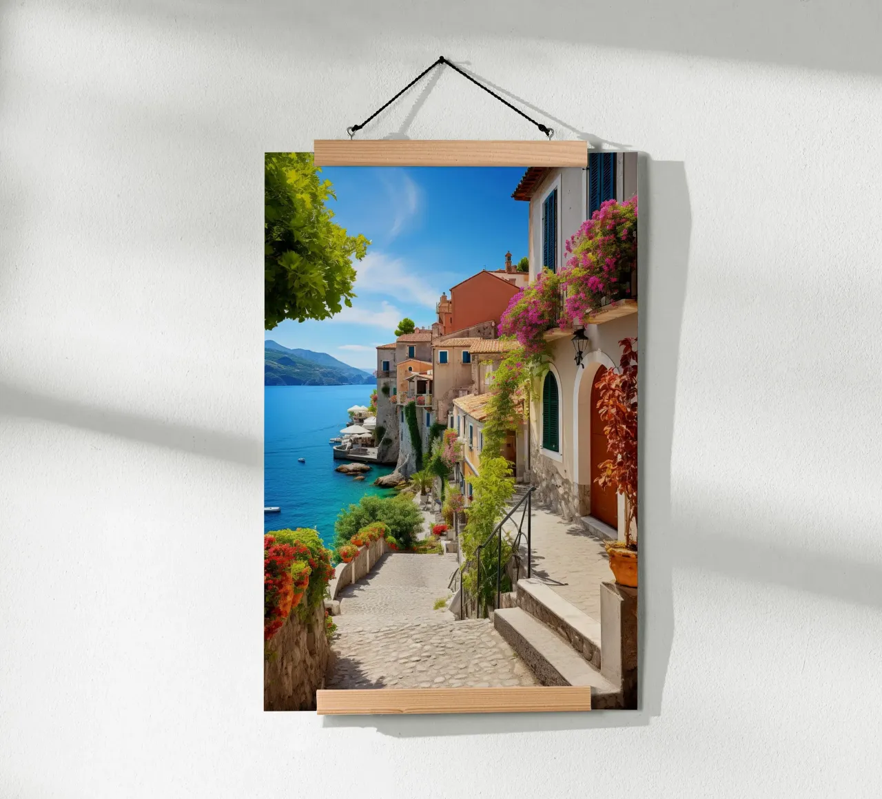 Amalfi poster con telaio in legno da Artsy Bessy
