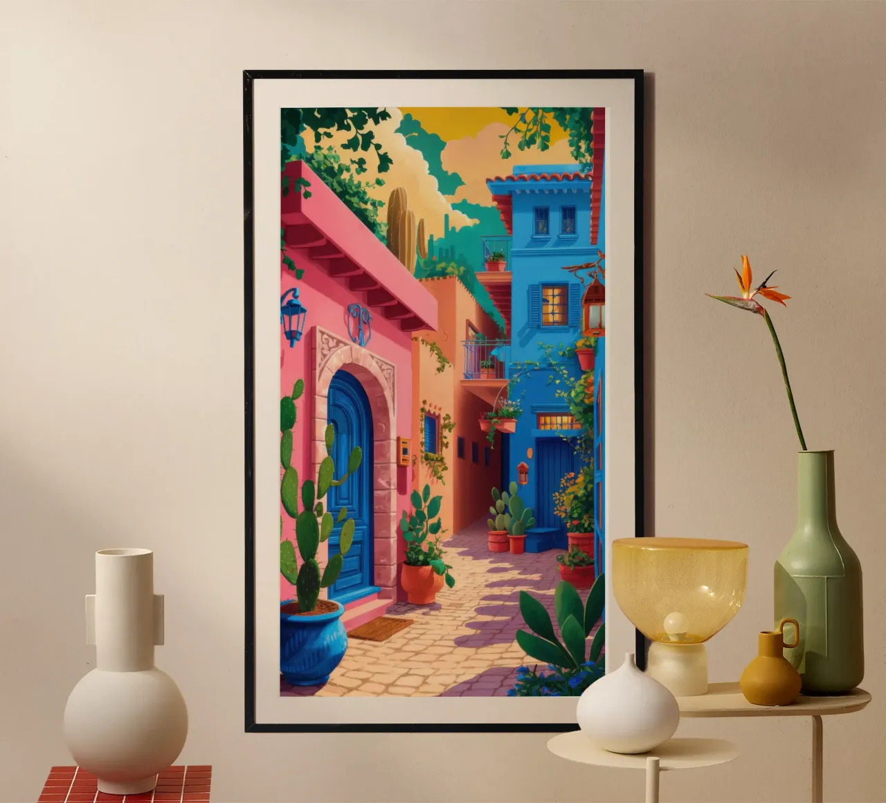 Passaggio urbano cromatico poster con telaio in plastica da Sure Paint