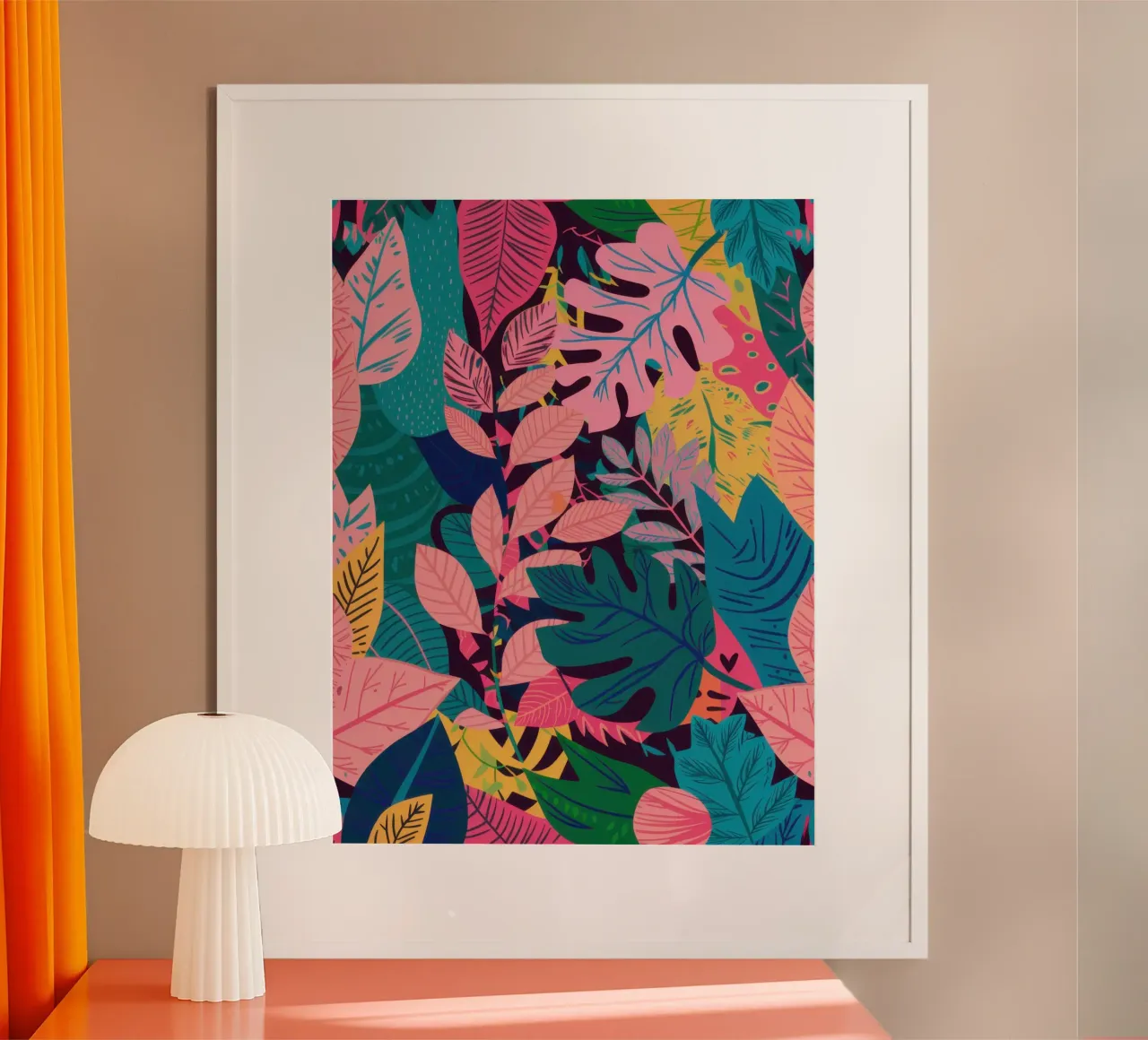 Haze tropicale sofisticata poster con telaio in alluminio da Moon Revolver