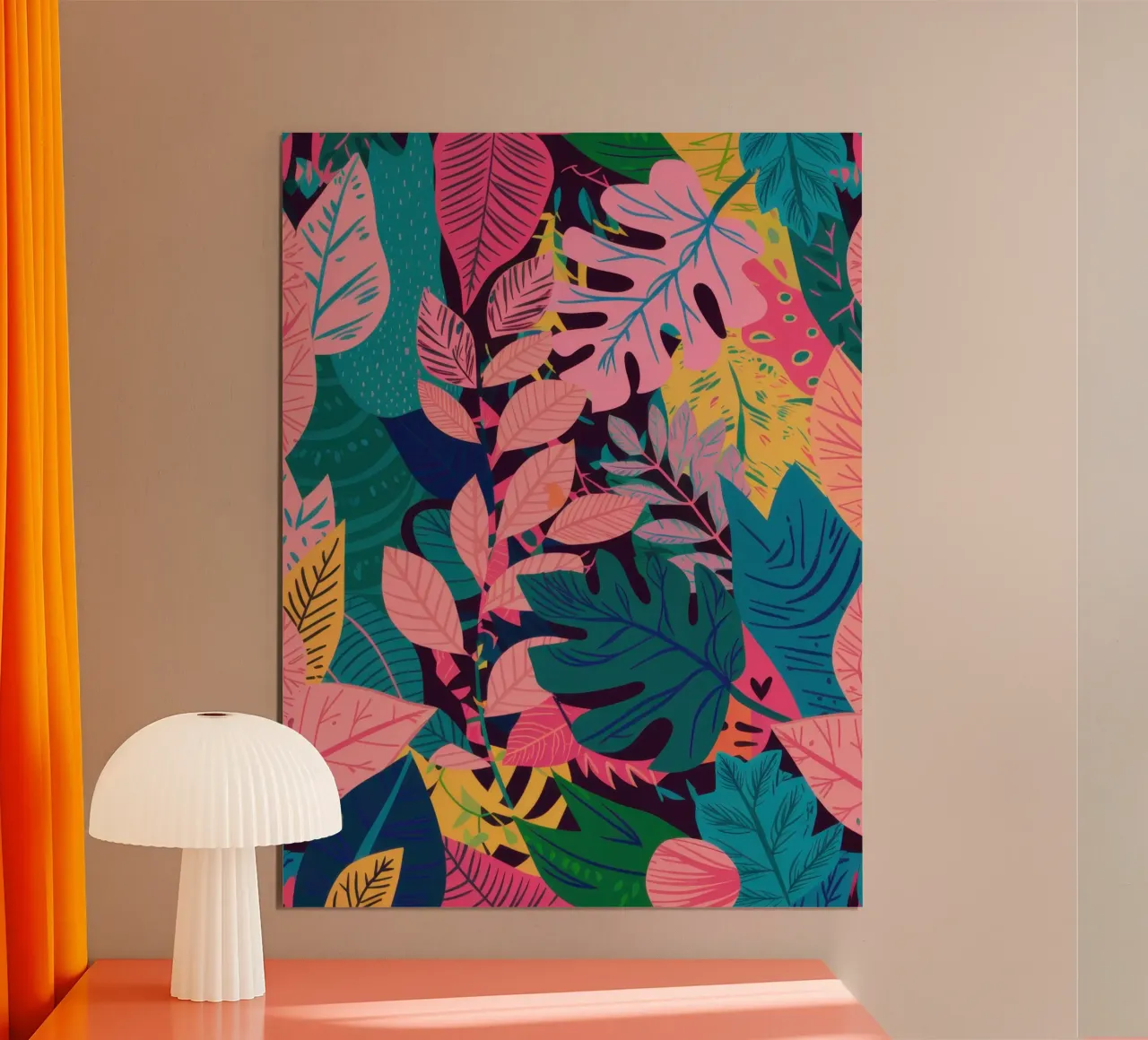 Haze tropicale sofisticata poster con telaio in alluminio da Moon Revolver