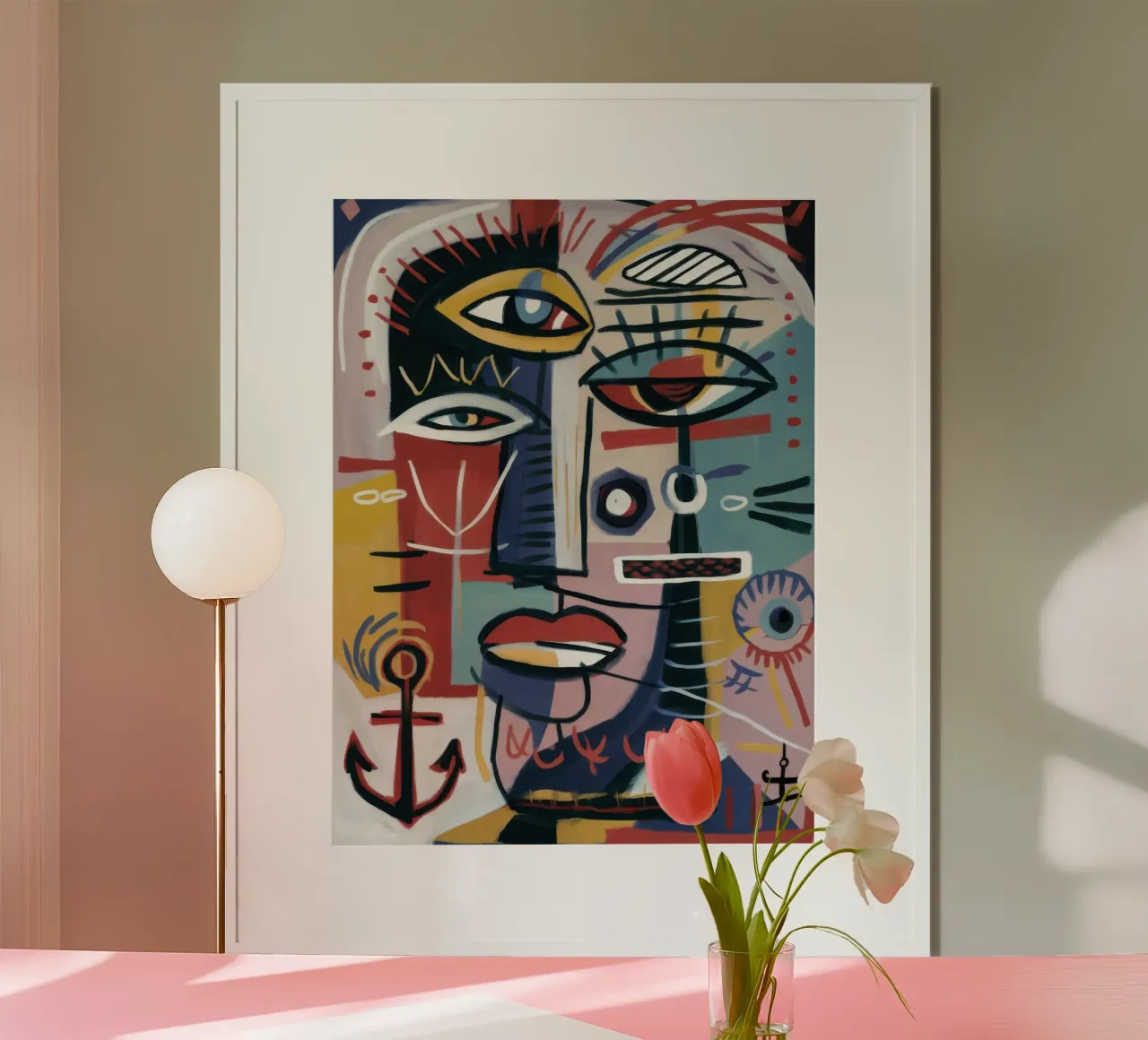 Visione primordiale decostruita poster con telaio in alluminio da Enter Bloom