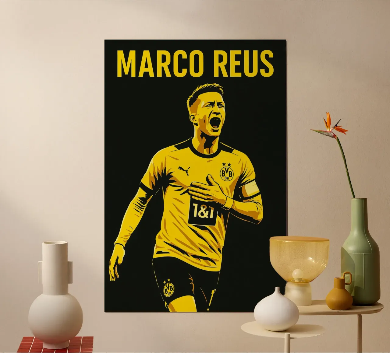 Marco Reus poster con telaio in alluminio da Cyberpunk Canvas