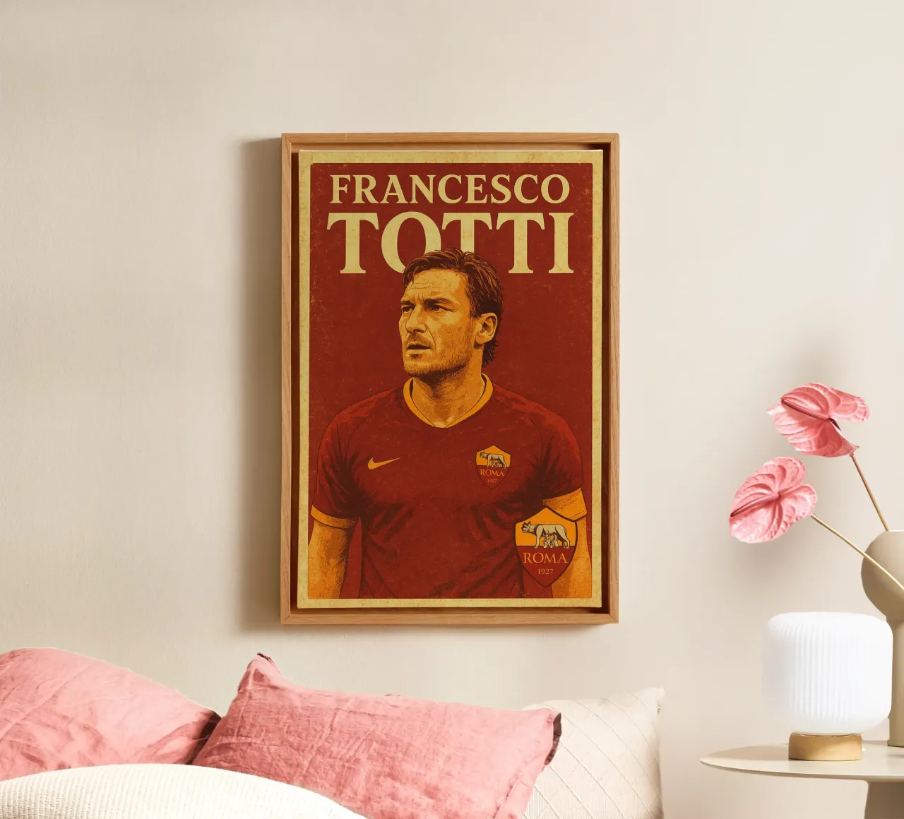 Francesco Totti tela con Cornice a cassetta da Cyberpunk Canvas