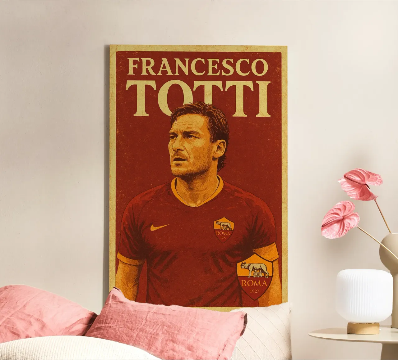 Francesco Totti tela con Cornice a cassetta da Cyberpunk Canvas
