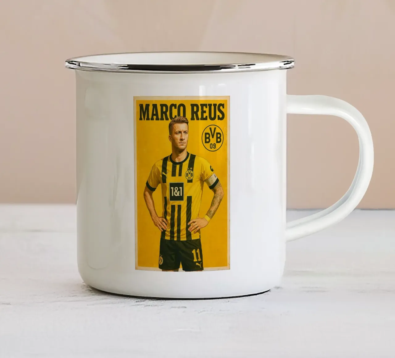 Marco Reus tazza in smalto da Cyberpunk Canvas