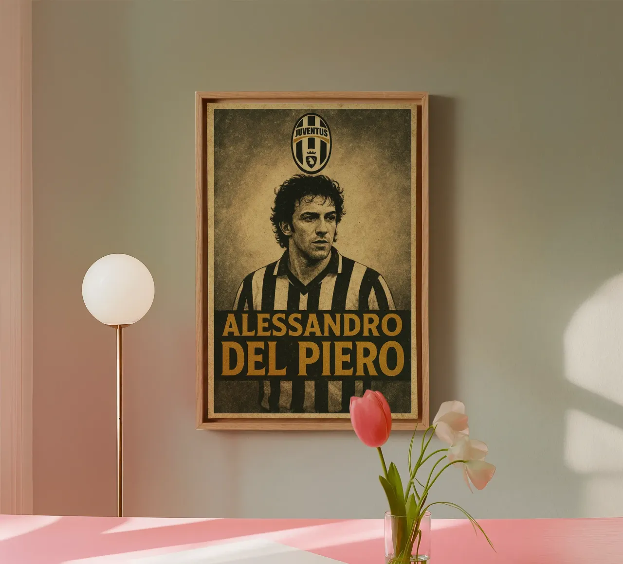 Alessandro Del Piero tela con Cornice a cassetta da Cyberpunk Canvas