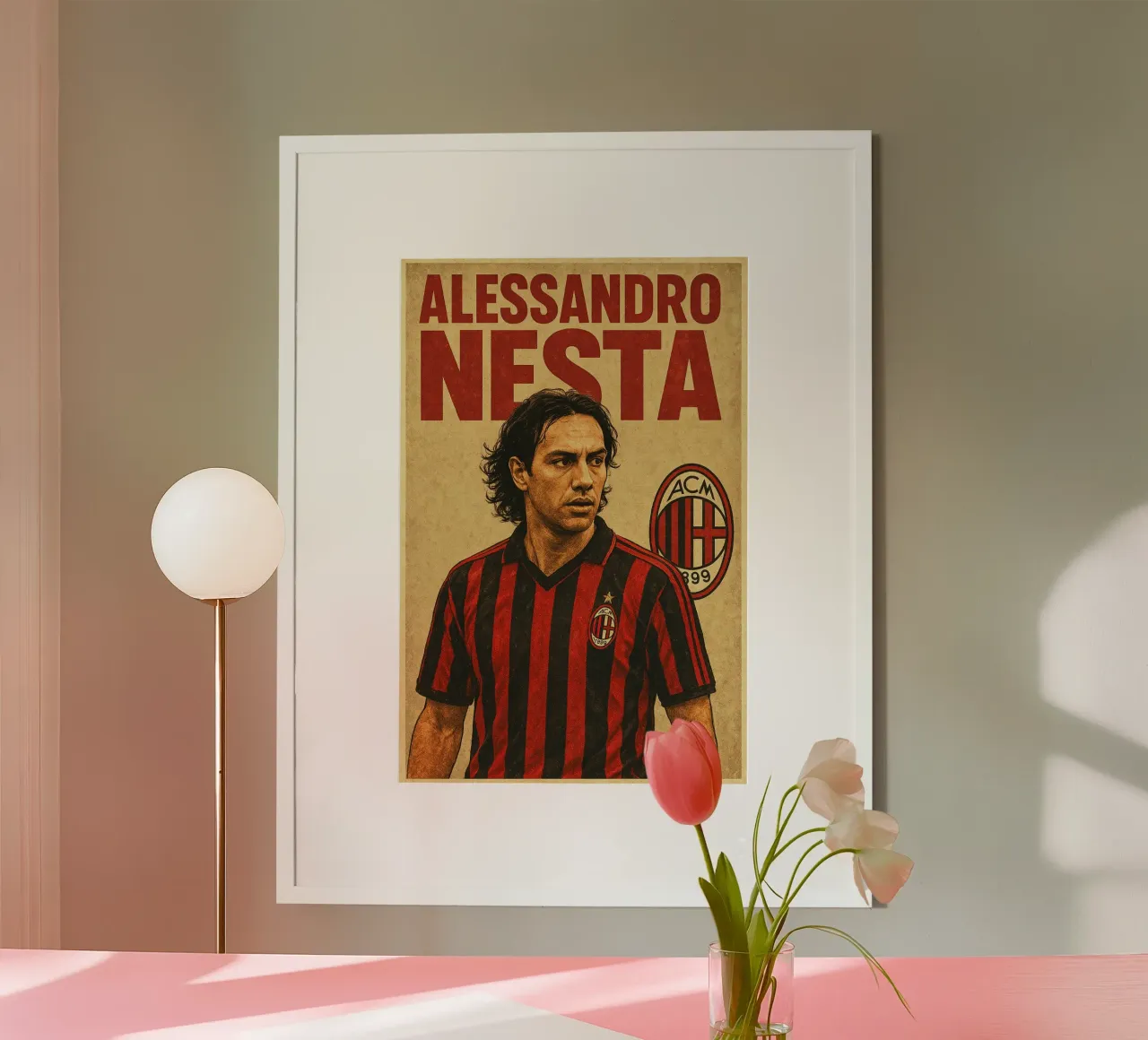Alessandro Nesta poster con telaio in alluminio da Cyberpunk Canvas