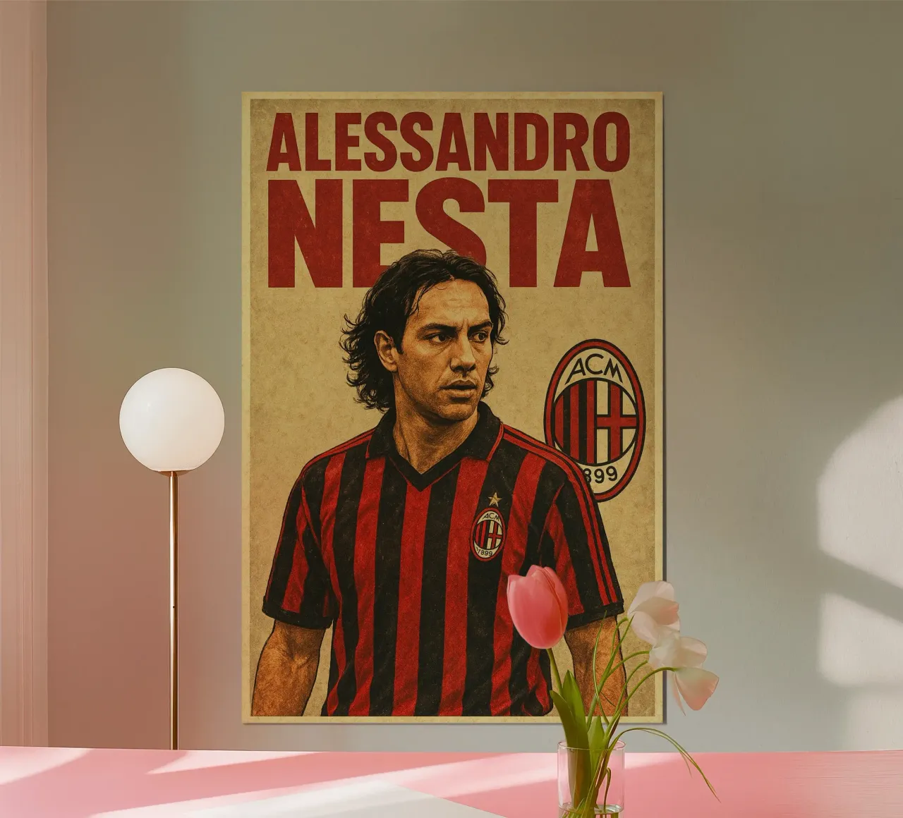 Alessandro Nesta poster con telaio in alluminio da Cyberpunk Canvas