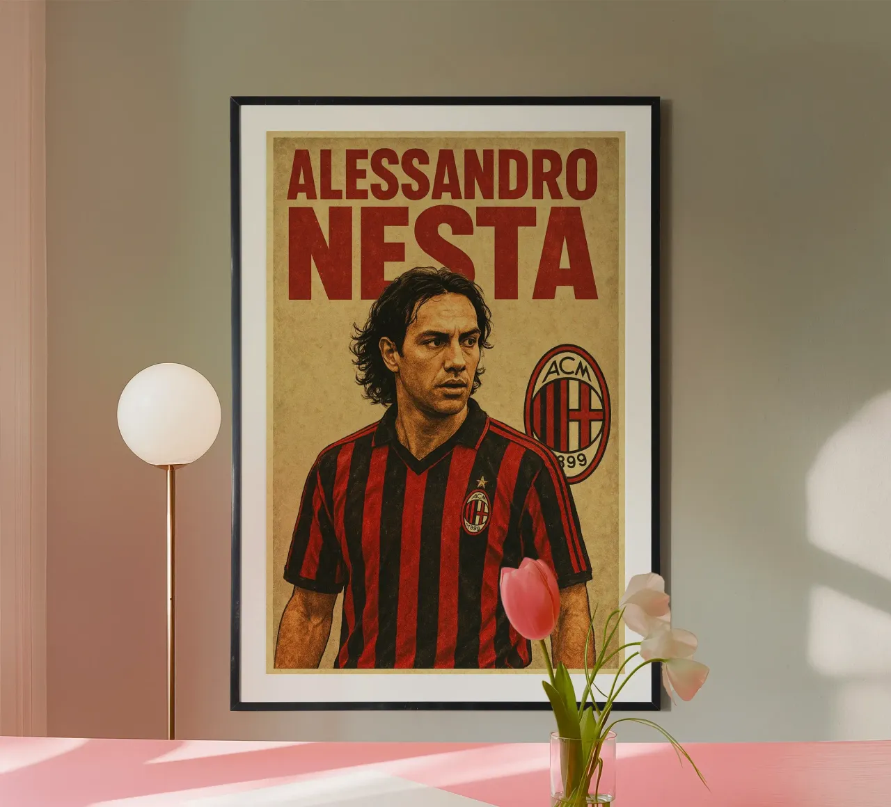Alessandro Nesta poster con telaio in alluminio da Cyberpunk Canvas