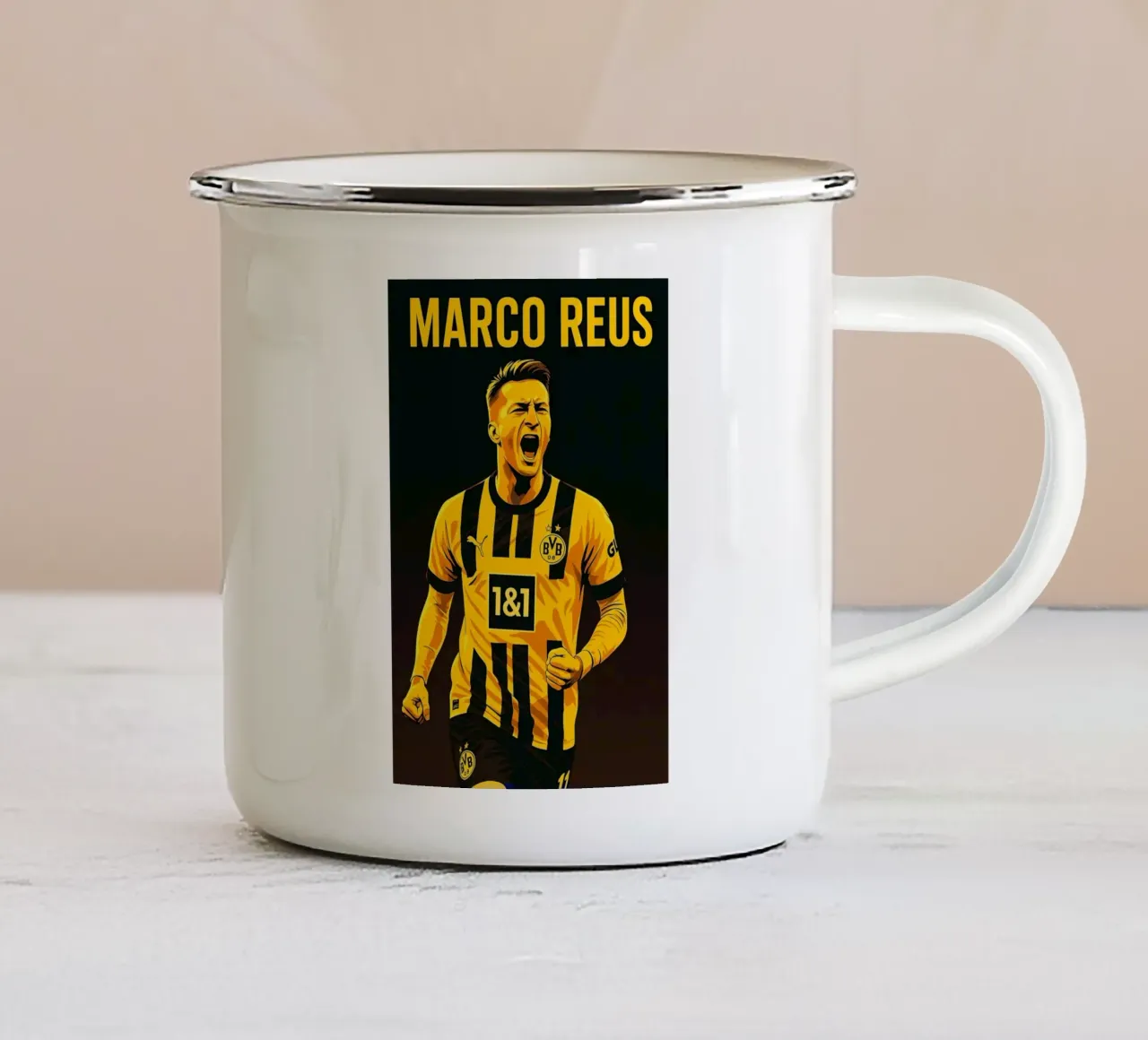 Marco Reus tazza in smalto da Cyberpunk Canvas