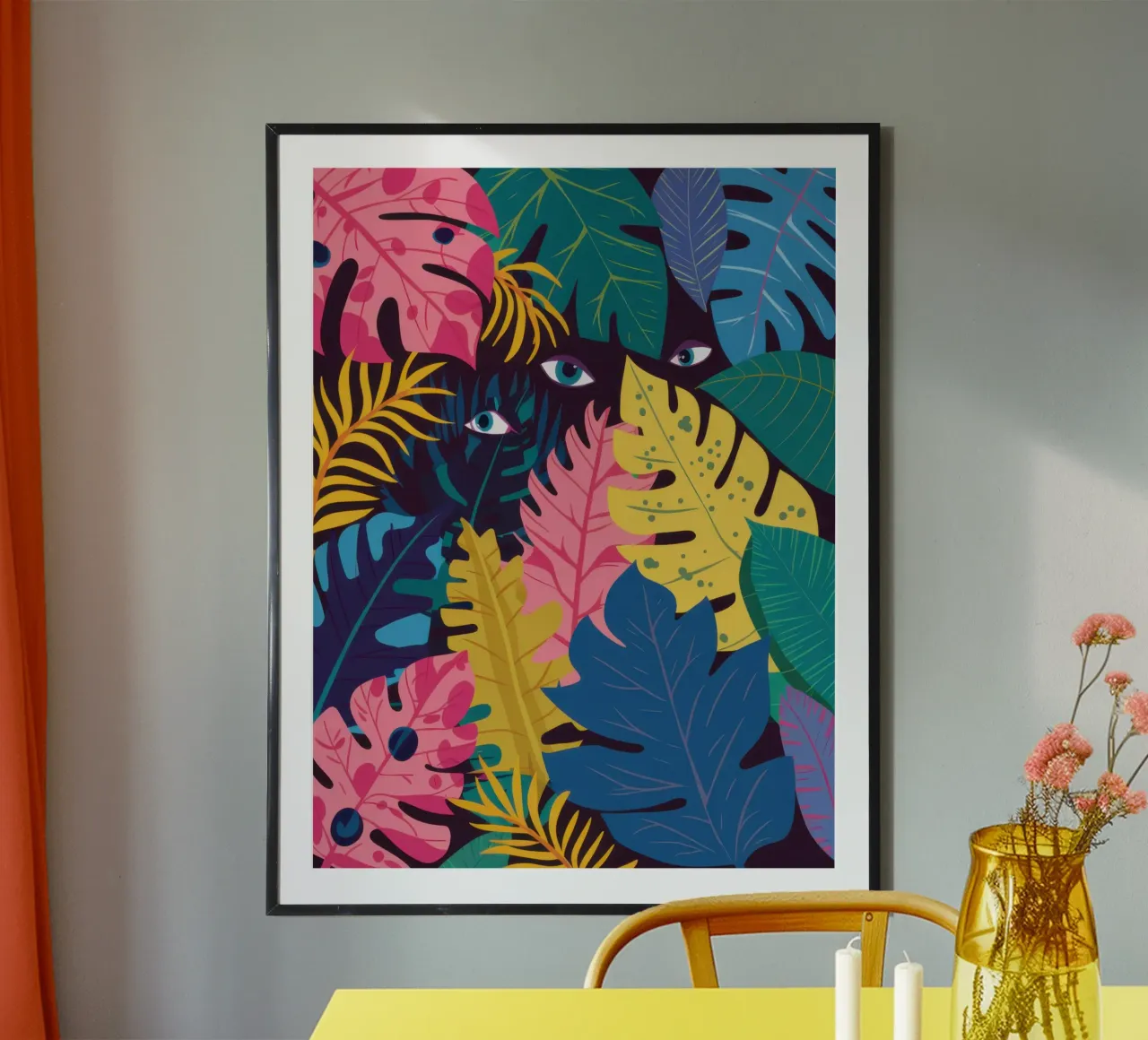 Collage di Monstera Cromatica poster da Moon Revolver