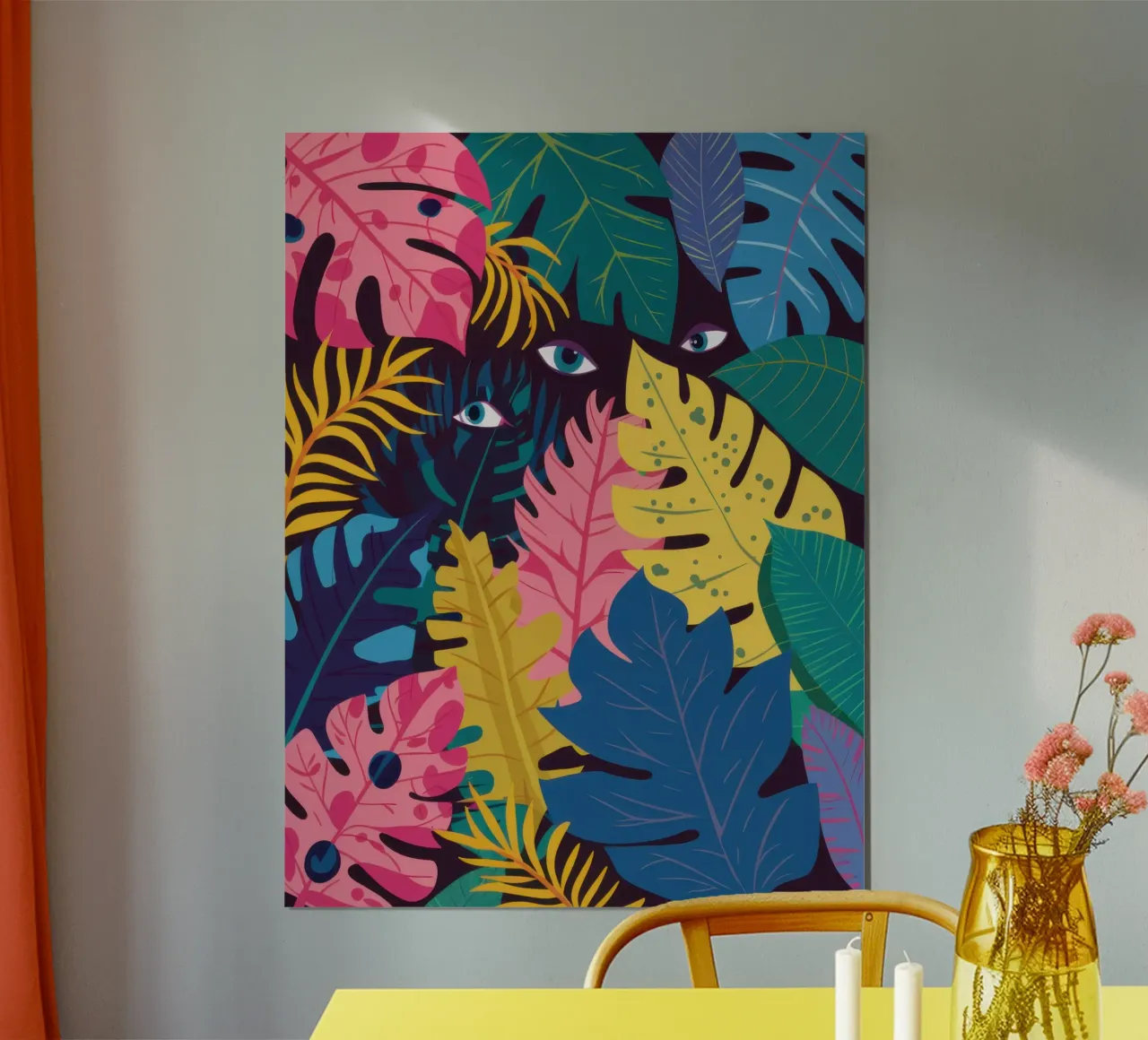 Collage di Monstera Cromatica poster da Moon Revolver