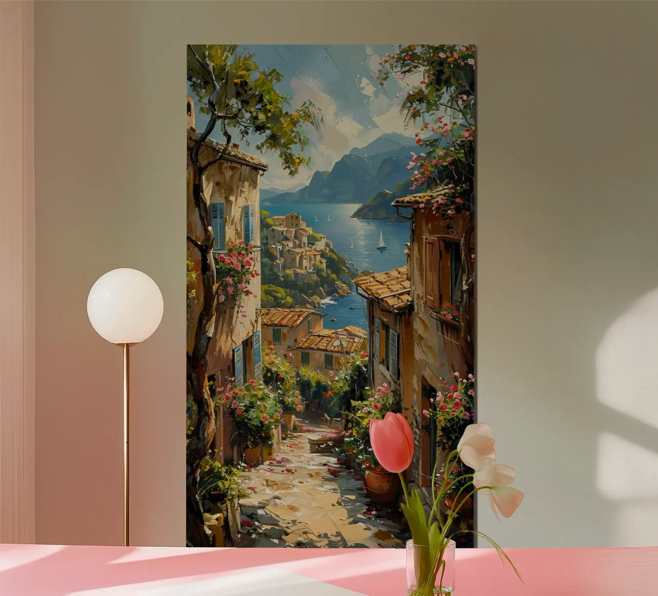 Amalfi poster con telaio in alluminio da Artsy Bessy