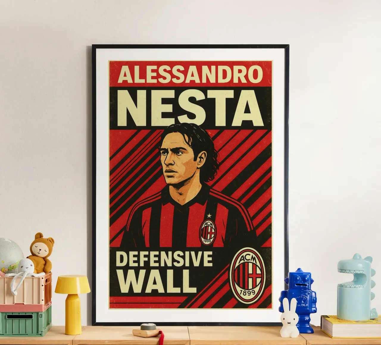 Alessandro Nesta poster con telaio in alluminio da Cyberpunk Canvas