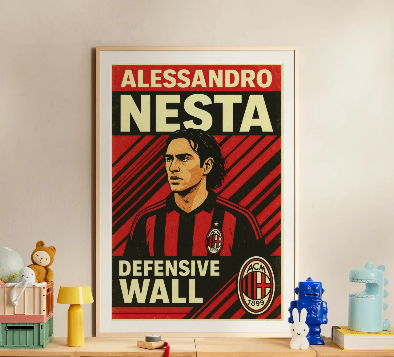 Alessandro Nesta poster con telaio in alluminio da Cyberpunk Canvas