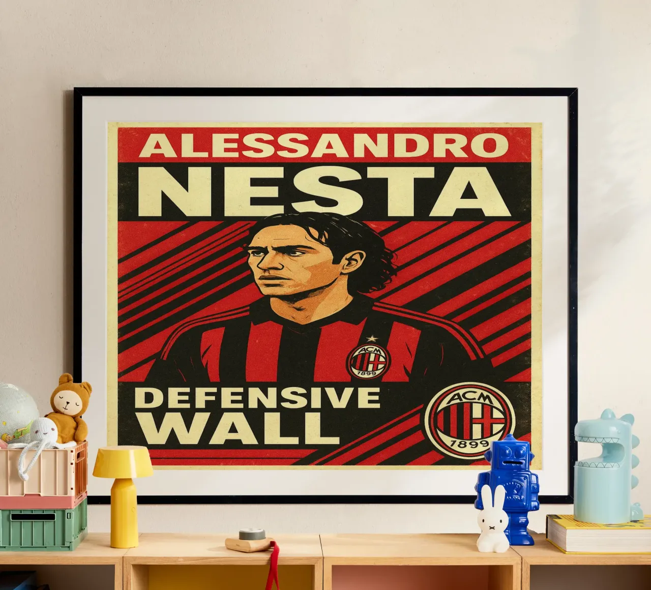 Alessandro Nesta poster con telaio in alluminio da Cyberpunk Canvas