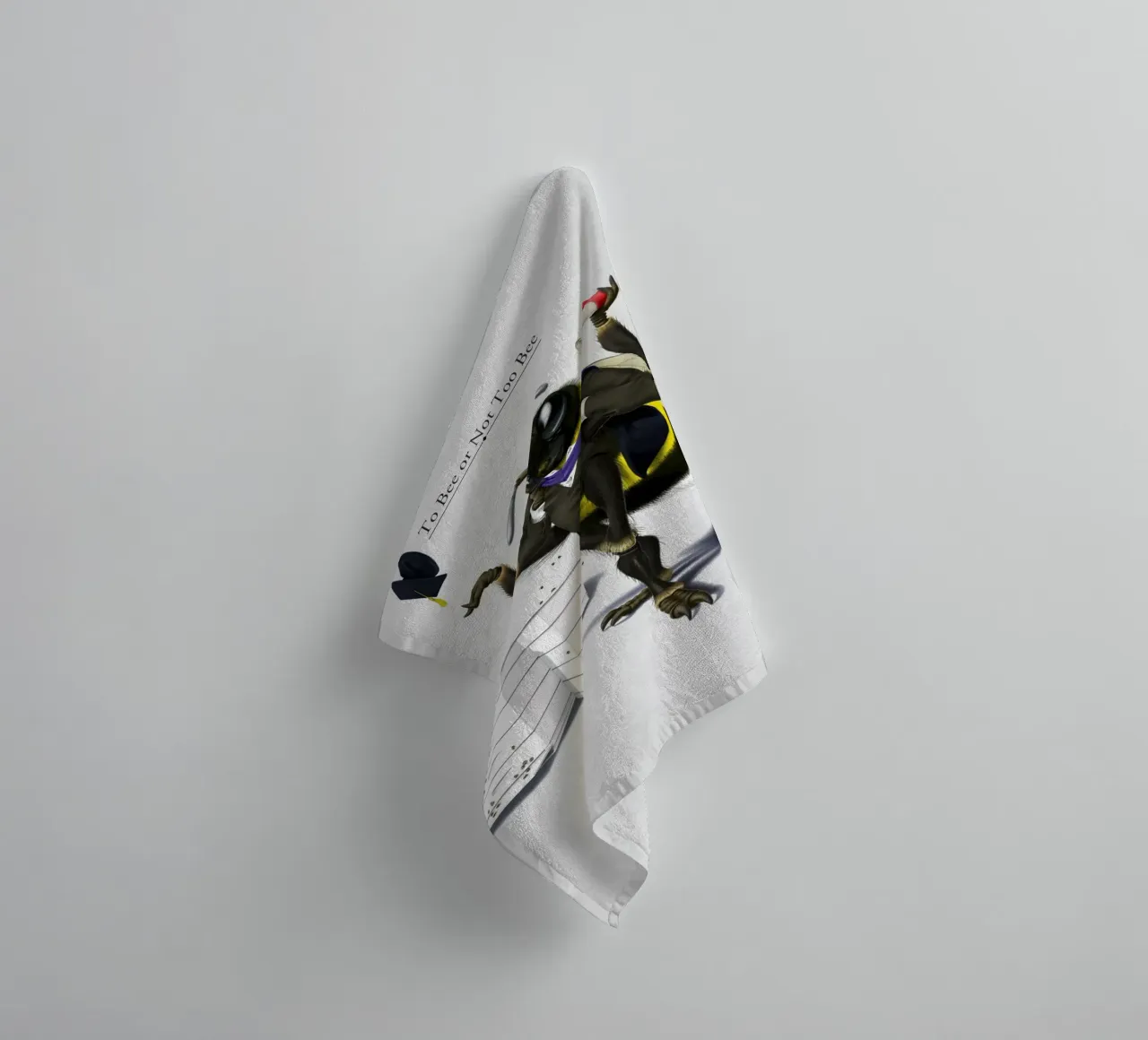 To Bee or Not to Bee (Titled) asciugamano da bagno da Rob Art | Illustration