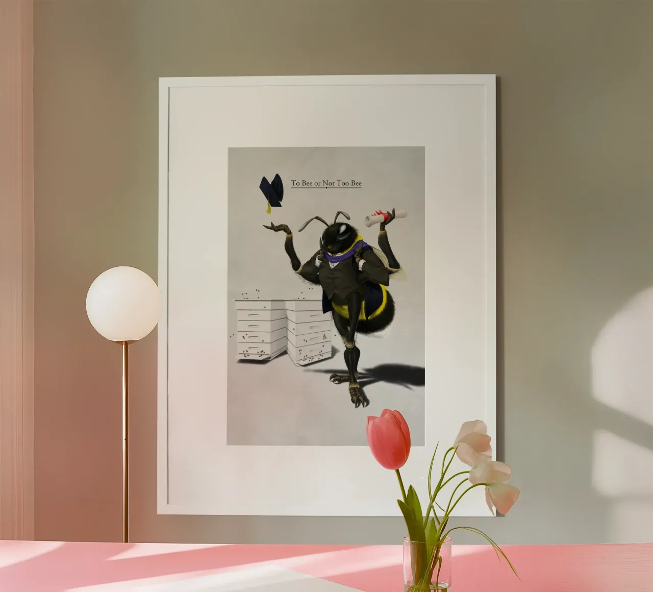 To Bee or Not to Bee (Titled) carta hahnemühle da Rob Art | Illustration