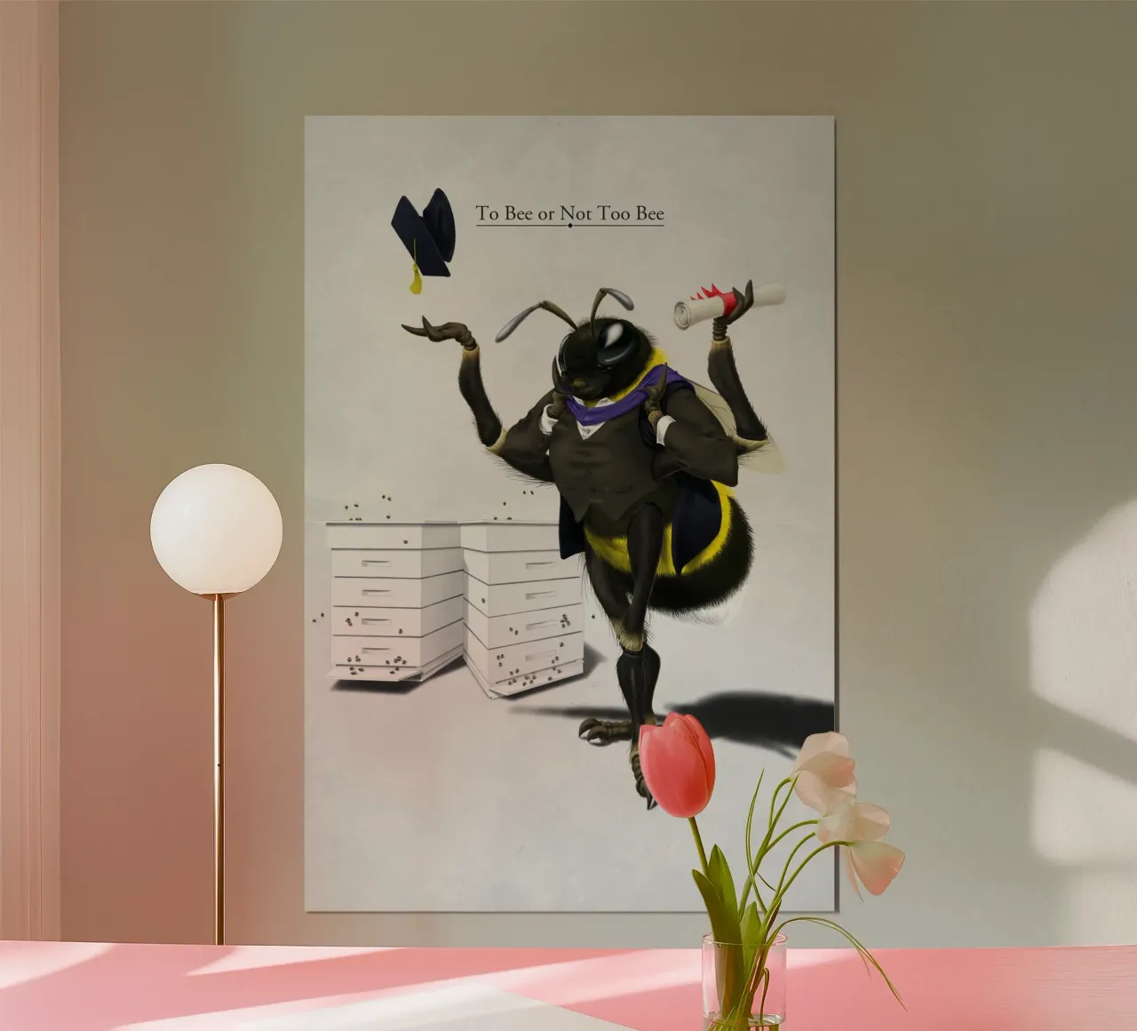 To Bee or Not to Bee (Titled) carta hahnemühle da Rob Art | Illustration